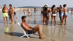 En A Lanzada, las fanecas pican m�s en el lado de Sanxenxo