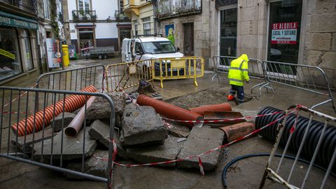 O Cant�n de Noia fue una de las zonas afectadas por las roturas en la red de abastecimiento este fin de semana.