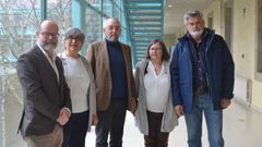Xos� Manuel Bux�n, reelegido este jueves como decano de Belas Artes, con su equipo: Araceli Liste, Jos� Antonio Castro, Mar�a Jos� Fari�a e Ignacio P�rez-Jofre