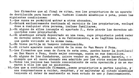 Acta de adquisici�n do alambique de San Mauro.