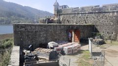 Vista de las obras en el castillo de San Felipe hace unos meses, cuando todav�a estaban en marcha.