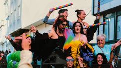 Desfile de la primera edici�n del Porco Pride, en Espasante, en 2023