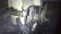 Incendio en la chimenea de un albergue de Lourenz�