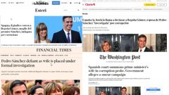 Portadas de peri�dicos internacionales