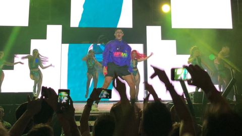 Concierto de Bad Bunny en Santiago en el a�o 2018