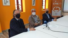 De izquierda a derecha, el presidente de CTIC, Roberto Paraja; el comisionado para el Reto Demogr�fico, Jaime Izquierdo, y el director general de CTIC, Pablo Priesca