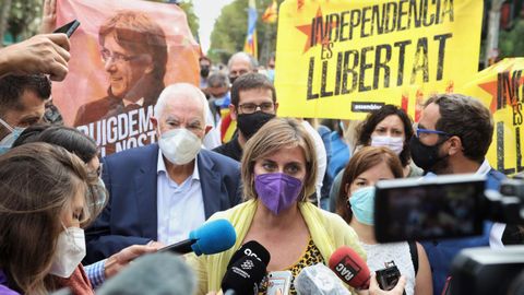 Manifestaciones en Barcelona contra la detencin de Puigdemont