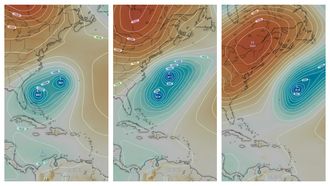 Evolucin de los ciclones entre este martes y el jueves