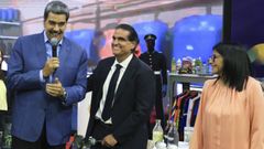 Nicol�s Maduro, Alex Saab y Delcy Rodr�guez, durante un acto de Gobierno el pasado mes de diciembre