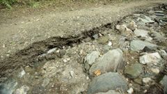 Los da�os de la tormenta en el Camino, en Samos