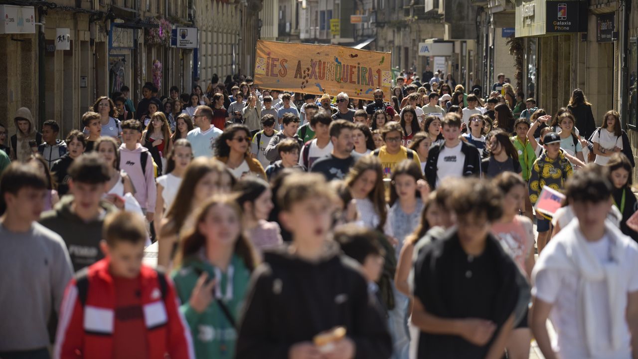 Centos de nenos berran en Pontevedra «Co galego no corazón facemos ...