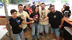 De izquierda a derecha, Iria Couce, Xabier Casal, Diana Campos, Rub�n Da Silva y Alexandre Campos, los cinco integrantes de la directiva de la asociaci�n organizadora, el s�bado en la sesi�n verm�