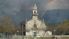 Fuego forestal en Vilamaior do Val