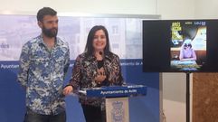 La concejala de Cultura de Avil�s, Yolanda Alonso, y el director del Acci�n Film Festival, Javier Mediavilla