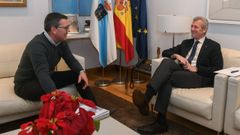Daniel Vega, alcalde ribadense, con Alfonso Rueda, presidente de la Xunta 