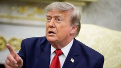 El presidente de Estados Unidos, Donald Trump, participa en una reuni�n bilateral con el primer ministro iraqu�, Ali al-Zaidi.