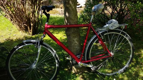 Imagen de la bicicleta que vende un francés por un euro, cuyo anuncio ha colgado en Viveiro