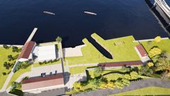 En la imagen, creada digitalmente, se aprecia el litoral de A Cabana, donde se encuentra el emblem�tico Dique de Mareas.