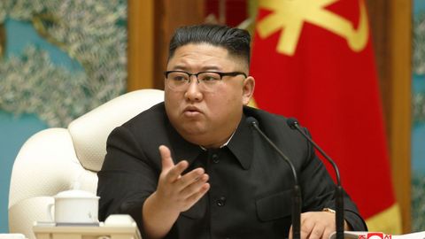 Kim Jong Un durante el encuentro