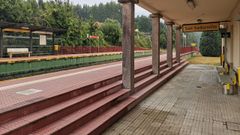 La parada de San Sadurni�o, por donde pasar�a el tren.