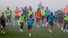 El Celta complet� este s�bado la segunda de las dos sesiones para preparar este partido. �scar v�zquez