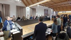 El pleno de Pontevedra se inici�  con un minuto de silencio por el accidente ferroviario de Adamuz