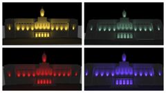 Recreaci�n de la iluminaci�n del Ayuntamiento.