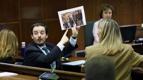 Alejo Miranda de Larra, en un momento de su interrogatorio