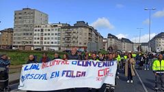 Marcha reivindicativa de trabajadores de Lidl