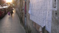 Esquelas colocadas en Vilalba, hace a�os, en recuerdo de las v�ctimas de violencia de g�nero
