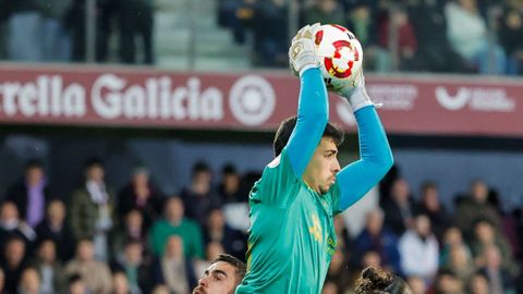 Vizoso en el partido de Copa del Rey contra el Getafe