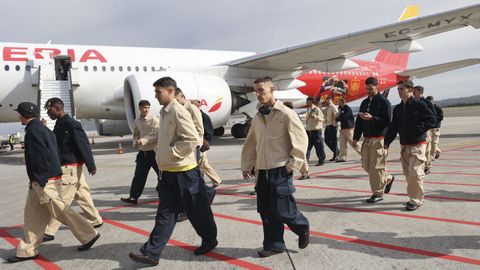 Salida de la selecci�n espa�ola hacia el Mundial