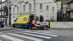 La ambulancia traslad al varn al centro de salud y despus al hospital