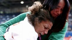 Rafaela Silva, de blanco