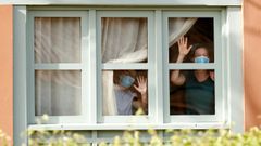 Turistas confinados por el coronavirus en un hotel de Adeje, Tenerife