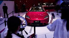 Un autom�vil de SAIC, en una feria sectorial china