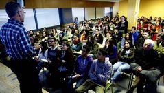 �ngel Carracedo, en el IES Leiras Pulpeiro