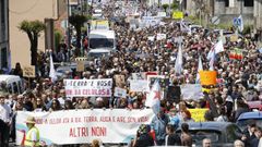 Manifestacin contra Altri en Palas de Rei