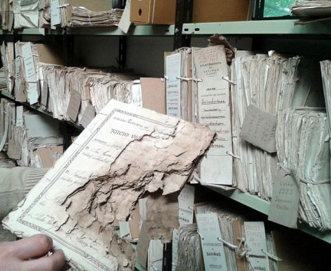 Estado en que se encuentran los expedientes del juzgado de paz de Escair�n