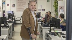 Ram�n Sestayo na sede de Cogami en Santiago de Compostela.