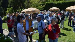 Turistas en el Pazo do Revel, en Vilalonga, en Sanxenxo