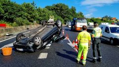Imagen de archivo de un accidente en la autov�a en Mos