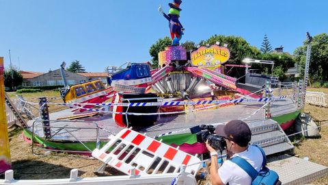 Atracci&oacute;n del saltamontes en las fiestas de Matam&aacute; tras el accidente en el que muri&oacute; una persona