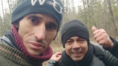 C�spedes y M�ndez, durante su traves�a hacia Mosc�