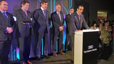 V�ctor Tartiere, presidente de Tartiere Auto en un momento de la presentaci�n de las nuevas instalaciones