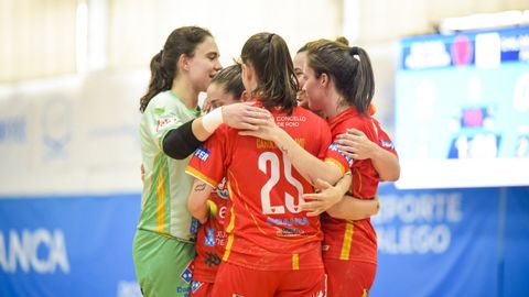 Imagen de celebración de un gol del Poio Pescamar en un partido de archivo