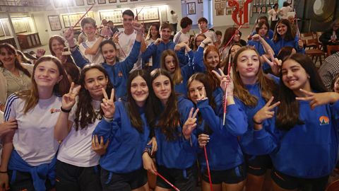 Un grupo de alumnos do colexio Montesol de Vigo