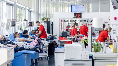 Donaci�n de sangre en el Centro de Transfusi�n de la Comunidad de Madrid este jueves por la ma�ana