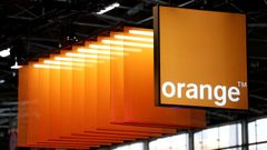 Logotipo de la operadora Orange en la conferencia Viva Technology en Par�s.