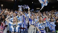 Aficionados del Deportivo, durante el �ltimo partido de la pasada campa�a ante el Las Palmas.
